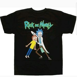 Rick and Morty look holding eyes t shirt
